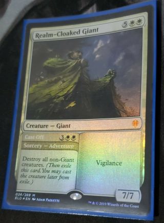 Foil Realm - Cloaked Giant Mtg Magic The Gathering Throne Of Eldraine Nm Near