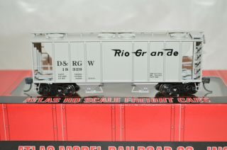 Ho Scale Atlas Denver & Rio Grande Western Rr Ps2 2 Bay Covered Hopper Car Train