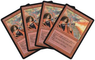 Pyroblast [4x X4] Ice Age Nm - M Red Common Magic The Gathering Mtg Cards Abugames