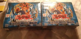 2 X Yugioh 1st Edition Legend Of Blue Eyes White Dragon Booster Box,  See Descr.