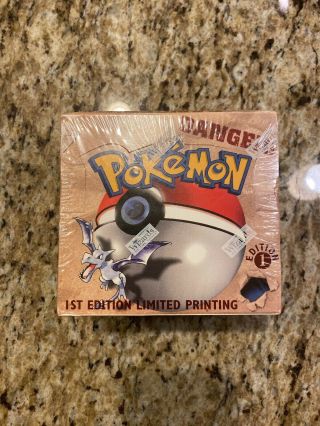 Pokemon Fossil 1st Edition Factory Booster Box