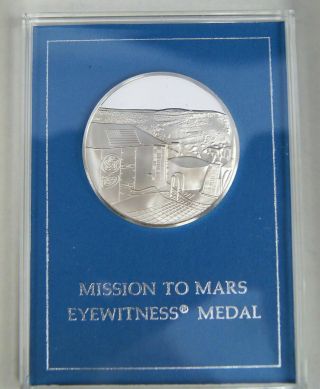 Franklin Eyewitness Medal Mission to Mars Limited Ed.  Sterling Silver Round 2