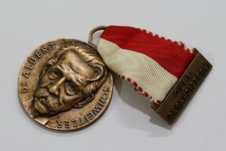 Germany Albert Schweitzer 1970 Award Medal By Huguenin B22 Cg3