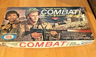 Combat Abc Tv Show Vic Morrow 1963 Vintage Board Game By Ideal