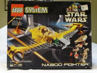 Lego Star Wars 7141 Naboo Fighter Complete Minifigs Box