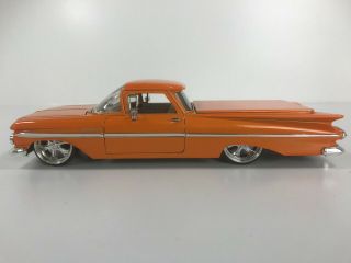 Dub City Old Skool 1959 Chevy El Camino 1:24 Scale Die Cast Car Jada Toys Orange