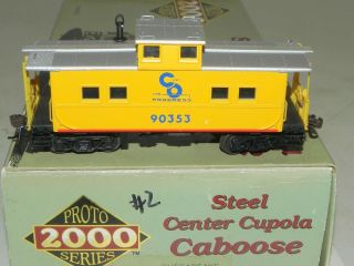 Life Like Proto 2000 HO C&O Steel Center Cupola Caboose EXIB 2 2