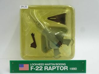 Del Prado Lockheed F22 Raptor 1/145 Scale War Aircraft Diecast Display 2pl35