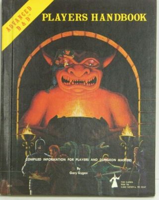 Advanced D & D Players Handbook By Gary Gygax 1st Ed.  6th Print 1980 Good Cond//