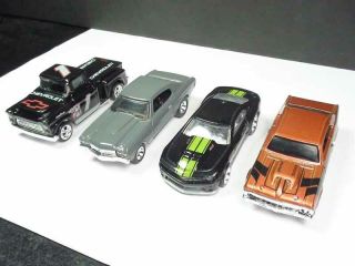 Hot Wheels Chevy Set - Nova,  Camaro,  Chevelle,  Flashsider - (custom / Loose)