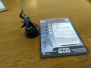 Star Wars Miniature Exar Kun Very Rare 13/60 Champions Of The Force W/card