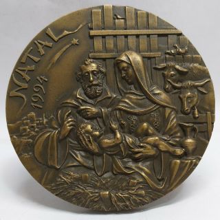 Nativity/ Holy Family/ Shepherds/ Xmas Star/ 1994 Christmas Big 4  Bronze Medal