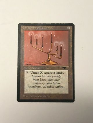 Magic The Gathering Mtg Candelabra Of Tawnos Antiquities Very Good Rare Ultimate
