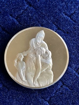 Pieta Of Florence,  The Genius Of Michelangelo 1.  26oz Sterling Silver Medal Coin