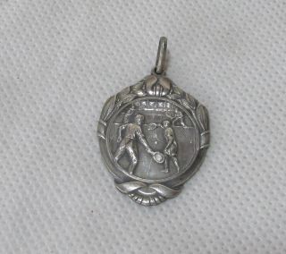 Antique Tennis Silver Medal 1947,  Silver,  Argentine,  Argentina,  Art Noveau