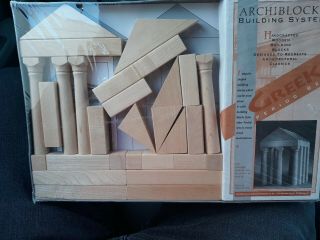 Archiblocks Building System Wood Blocks Greek Period Set -