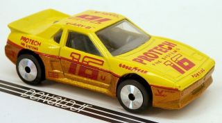 Matchbox Pontiac Fiero Imsa Widebody Yellow/gold Laser Wheels 1:56 Scale Diecast
