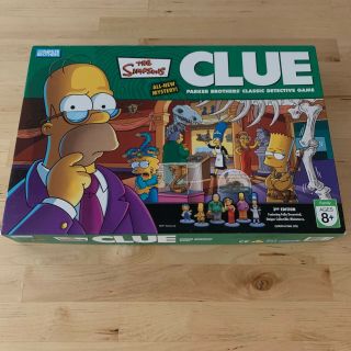 The Simpsons Clue 3rd Edition Detective Board Game Parker Brothers Complete Cib