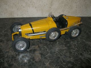 Die Cast Car - Burago - Bugatti Type 59 1934 1/18 Scale - Italy - Yellow