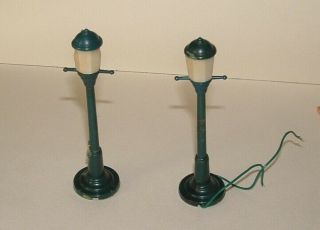 Set Of 2: Vintage Train Set Lamp Posts 4 " Tall