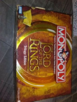 Monopoly Lord Of The Rings Trilogy Edition Parker Brothers 