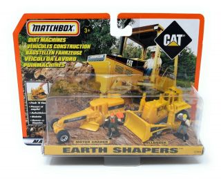 Matchbox Mbx Superfast Cat Caterpillar Earth Shaper Set Two Pack Playset