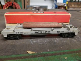 Lionel Post War Log Dump Car 3361 (336155) With Box