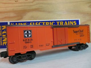 K - Line Train Santa Fe Chief Map Railroad Reefer Car W/box 75011