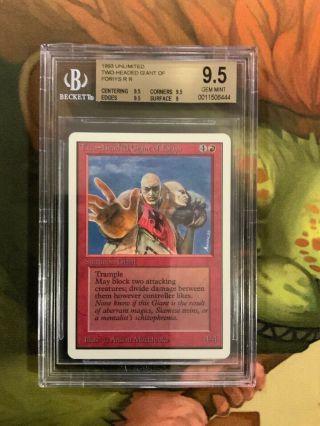 Mtg Magic Graded Bgs 9.  5 Two - Headed Giant Of Foriys X1 Unlimited
