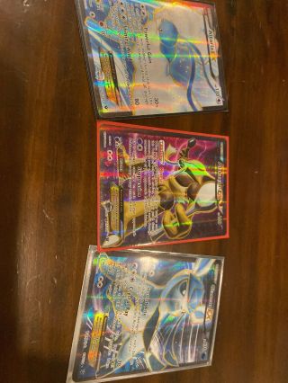 3 Ex Full Art Cards