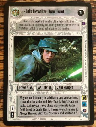 Star Wars Ccg Reflections 2 Ii Luke Skywalker,  Rebel Scout Rare Card