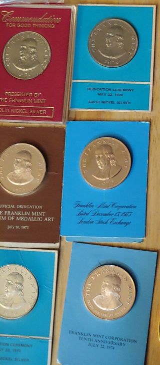 6 Franklin Commemorative Coins: London Stock Exchange,  Dedication,  More