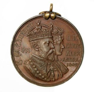 King Edward Vii Bronze Coronation Medal By J.  A.  Restall 149024