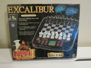 Electronic Chess Game Excalibur King Arthur Model 712 Chess Set