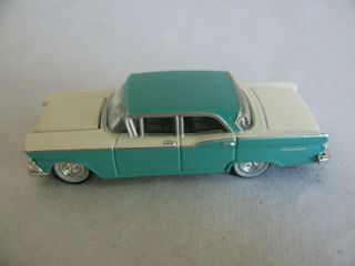 Cmw Mini Metal 1/87 Ho Scale Turquoise / White 1959 Ford Fairlane Custom 300 Ex