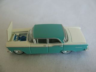 CMW Mini Metal 1/87 HO Scale Turquoise / White 1959 Ford Fairlane Custom 300 EX 2