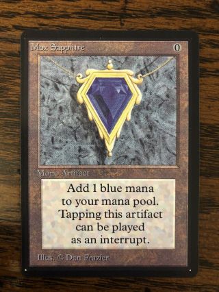 Mox Sapphire Mtg Magic The Gathering Beta Collector 