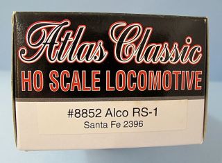 Santa Fe Railway Alco Rs - 1 Zebra - Striped Atsf - 2396 Atlas Classic 8852 (c - 7) Nos