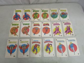 Vintage 1978 Milton Bradley MARVEL COMICS - HEROES CARD GAME (COMPLETE) 3