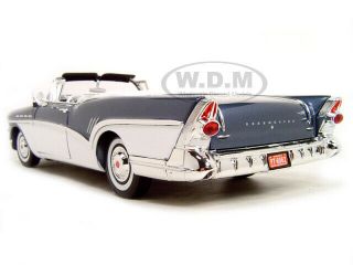BoxDented 1957 BUICK ROADMASTER CONVERTIBLE BLUE 1/18 DIECAST BY MOTORMAX 73152 3