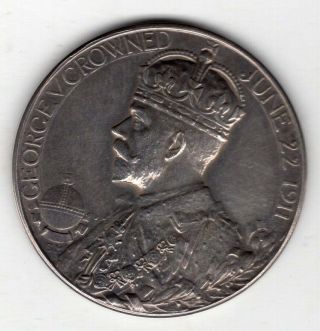 1911 British Silver Medal To Commemorate The Coronation Of King George V