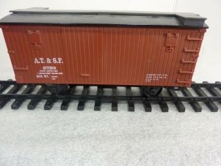 A.  T.  & S.  F.  Box Car Train G Scale 6789 Rolling Stock Eztec