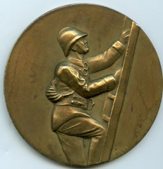 Switzerland Uniface Bronze Medal Paul Kramer Firefighter 223gr 80mm
