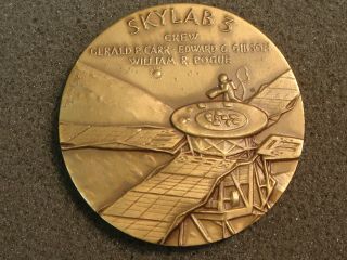 1973 1974 Skylab 3 Large Ami Bronze Medal 2 1/2 " 63mm Diameter