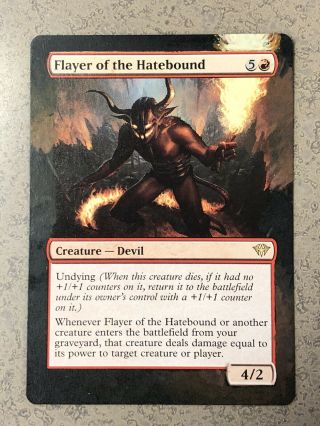 Mtg Flayer Of The Hatebound Altered Hand Painted Magic Full Border