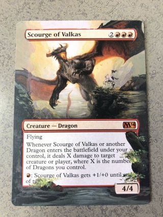 Mtg Scourge Of Valkas Altered Hand Painted Magic Full Border