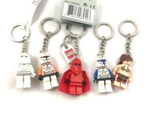 Lego Star Wars Group Of 5 Key Chain Minifig Keychain