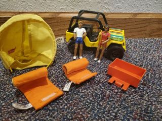 Tonka Play People Jeep Tent Camping Gear