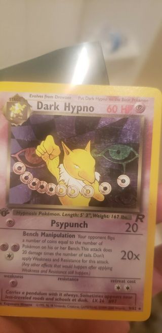 Dark Hypno 1st Edition Holo Pokemon Card Near
