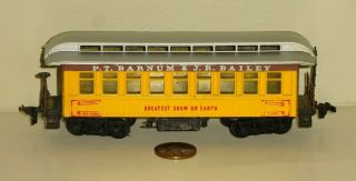 Roundhouse Ho Scale Barnum & Bailey Circus Passenger Car For Model Train Layouts